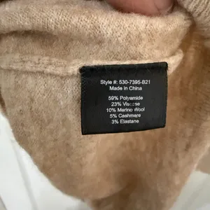 JENNI KAYNE‎ oversized crewneck sweater tan oatmeal small cashmere wool blend thumbnail 6