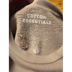 Western‎ Embroidered Cropped Sweatshirt Large Taupe Pullover Cowgirl Boho Rodeo thumbnail 4