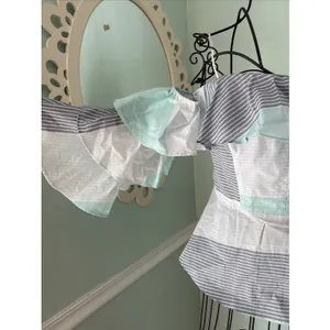 Amanda Uprichard New‎ Size P/XS Off Shoulder Ruffle Sleeve Top NWT thumbnail 2