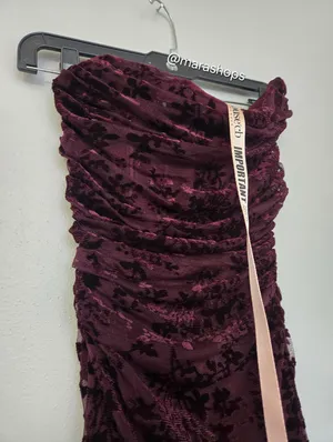 House Of CB Isadora Brown Cherry Devore Corset Dress thumbnail 5