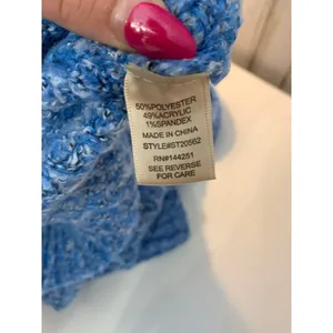 Sincerely Jules Sweater Womens Small Heathered Blue Textured Knit thumbnail 5
