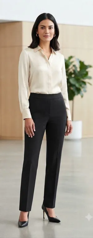 Women's Black Straight thumbnail 1