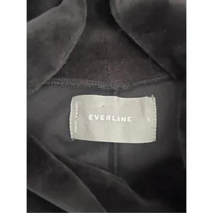 Everlane Black The‎ Velour Mock Neck Long Sleeve Mini Dress thumbnail 6