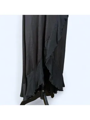 Vintage Y2K Mudd Coastal Fairycore Boho Ruffle Maxi Dress Size Small 🖤 thumbnail 3