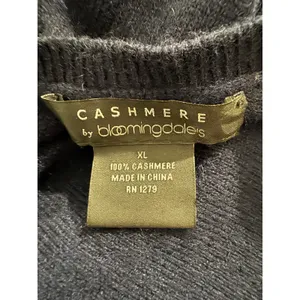 Bloomingdale's Women‎ Navy Blue 100% Cashmere Short Sleeve Crewneck Sweater XL thumbnail 4
