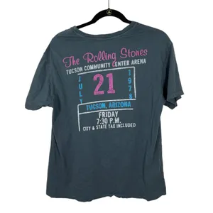 Daydreamer Free People Rolling Stones Grey 78 Ticket Boyfriend Band Tee Medium thumbnail 3