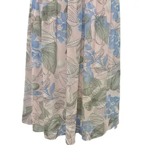 Big Water Blue Sky Pink Blue Green Floral Flutter Tie Back Maxi Dress S NEW Tags thumbnail 13