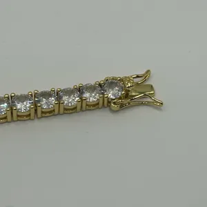 B Jewel Moissanite Tennis Bracelet Gold 5mm 8 Inch Brand New VVS1 Crazy Shine No Pass thumbnail 5
