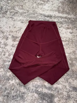 lululemon athletica women’sHigh-Waist Burgundy Leggings with Logo thumbnail 5