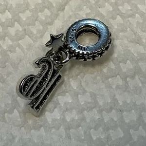 Pandora 16th Celebration Sweet 16 Dangle Charm 797261CZ Sterling Silver CZ thumbnail 3