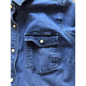 Duluth‎ Trading Women Size Large Blue Denim Pearl Snap Western Country Cowgirl thumbnail 6