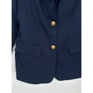 Appleseeds Blazer Women 8 Navy Gold Button Preppy Career Jacket Old Money Office thumbnail 2