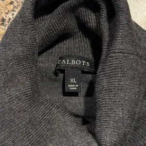 Talbots Turtleneck Sweater Minimalist Academia Old Money Quiet Luxury Gray XL thumbnail 4