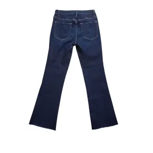 Frame Le Crop Mini Boot Jeans Womens 25 Blue Denim Fray Raw Hem Stretch thumbnail 7