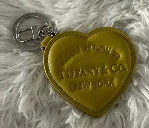 Tiffany & Co. New‎ Leather Heart Rtt Return to Tiffany Keychain Keyring thumbnail 1
