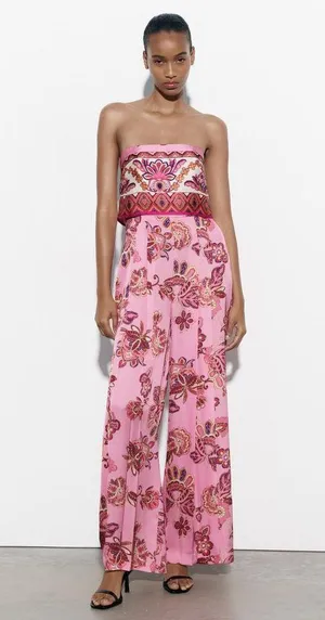 jumpsuit romper wide leg sleeveless boho floral summer vacation casual thumbnail 5
