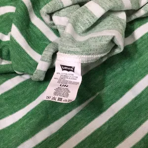 Levi’s Green & White Strip Cotton Infinity Scarf thumbnail 4