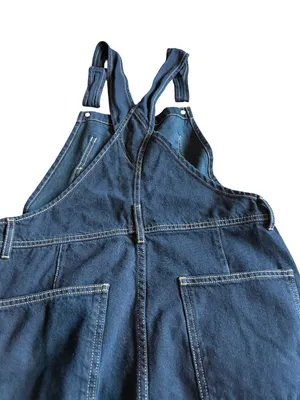 We The Free Navy Blue Cotton Overalls Pants Classic Layering Size XS Women's thumbnail 10