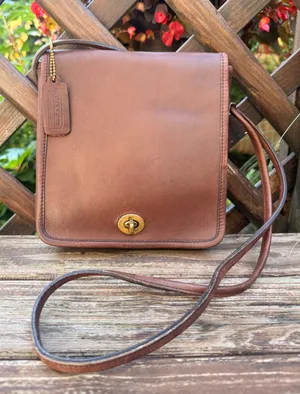 Vintage Coach Legacy Companion Flap Crossbody Bag Mahogany Leather 9076 thumbnail 1