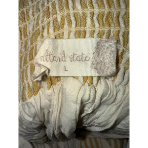Altar’d altard state yellow and white striped button-down midi dress sundress L thumbnail 4