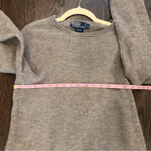 Vintage 1990s Ralph Lauren Gray Wool Sweater thumbnail 7