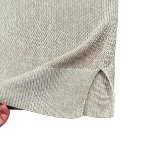 J. Crew‎ Size Small Marled Knit Crewneck Sweater Tan Cream Long Sleeve Coastal thumbnail 6