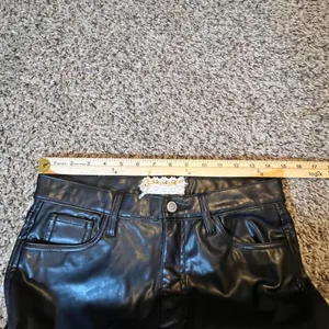 Altar'd State Black Faux‎ Leather High Rise Straight Leg Pants Size 28/7 DJ23585 thumbnail 5