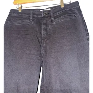 Madewell Flea‎ Market Flare Black Jeans Women's 28 Mid Rise Denim Stretch Sailor thumbnail 4
