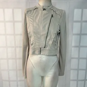 🔥🔥 5/$25 sale 🔥🔥 BCBGMAXAZRIA Kevin double zip jacket in vintage light stone thumbnail 2
