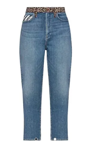 Alice + Olivia Amazing Animal Print High Rise Jeans Size 28 NWT thumbnail 2