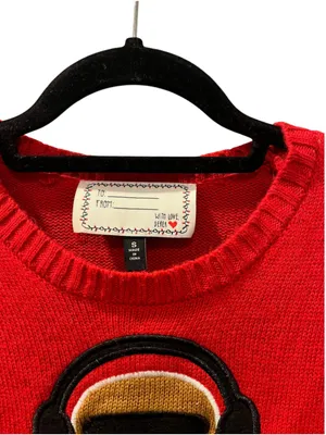 Derek Heart DJ Gingerbread House Music Ugly Christmas Sweater Red Small Womens thumbnail 3