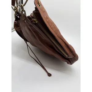 Kooba Hobo Bag Womens Large Brown Leather Multi Zip Slouchy Shoulder Bag thumbnail 7