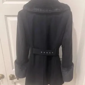 TED BAKER Loleta Faux Fur Collar Belted Coat thumbnail 2