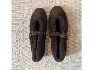 Madewell Women's Remy Faux Fur Mary Jane Flats thumbnail 2