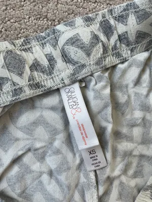 Gray and White Flowy Shorts thumbnail 3