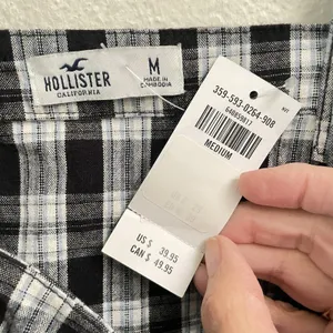 Hollister Y2K School Girl Preppy Black White Plaid Mini Romper Dress Size‎ M NEW thumbnail 6
