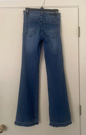 Boutique Cowgirl Couture Distressed Flare Jeans thumbnail 2