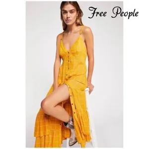 ✨Free Peo­ple Check Me Out Maxi Slip Sz XS Dress✨ thumbnail 2