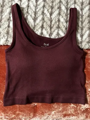Cropped Tank Top Red Size XL thumbnail 1