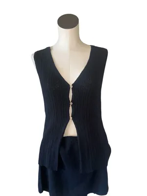 NWOT FREE PEOPLE Rhea Sweater 2 PCS Set -black Top Skirt Small thumbnail 7