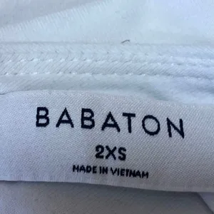 Aritzia Babaton White Sleeveless Open Back Thong Cami Tank Bodysuit Top Size 2XS thumbnail 3