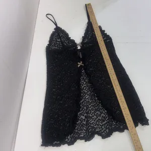 Vintage Victoria's Secret Y2K Fairy The Lacie Lace Babydoll Bow Sheet Black Cami thumbnail 13
