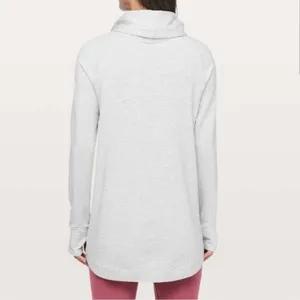 Lululemon Women's Coast Easy Wrap Full Zip Heathered‎ Core Ultra Light Grey Sz 8 thumbnail 2