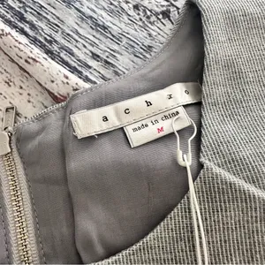 ACHRO NWT Gray Pinstripe Sleeveless Women's Top thumbnail 3