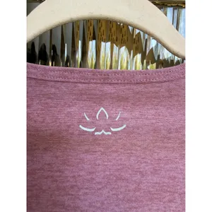 Beyond Yoga Mauve Pink Heathered Long Sleeve Crew Neck Activewear Top‎ Size XS thumbnail 4