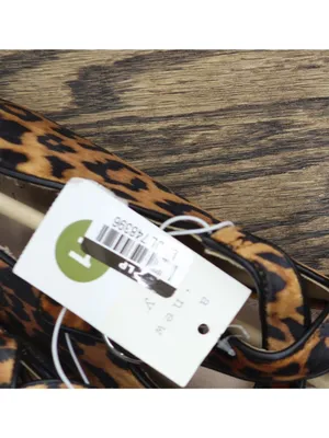 NWT A New Day Tasmin Velvet Mary Jane Flats 94568234 Leopard Brown Multi 11M thumbnail 9