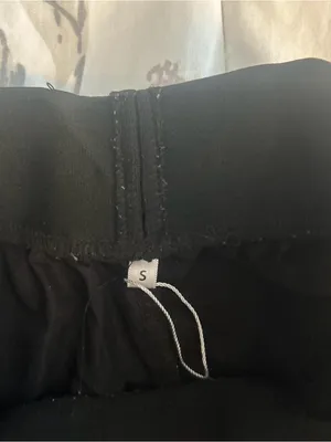 Source Unknown Black Wide Leg Seam-Detail Pants thumbnail 5