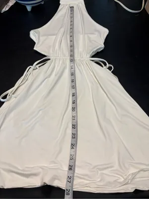 Oh Polly White Halter Neck with Side Cutouts and Ties. Size 6 thumbnail 9