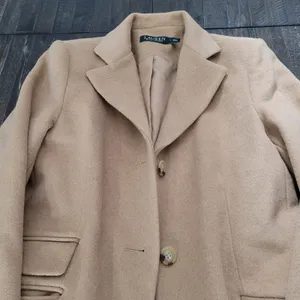 Lauren Ralph Lauren Camel Wool Blend Reefer Coat Women's Size 4 Small thumbnail 1
