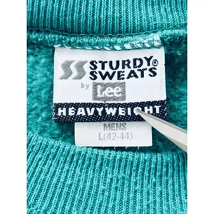 Vintage 90s Lee Sturdy Sweats "Heavyweight" Reindeer Christmas Sweatshirt Large thumbnail 5